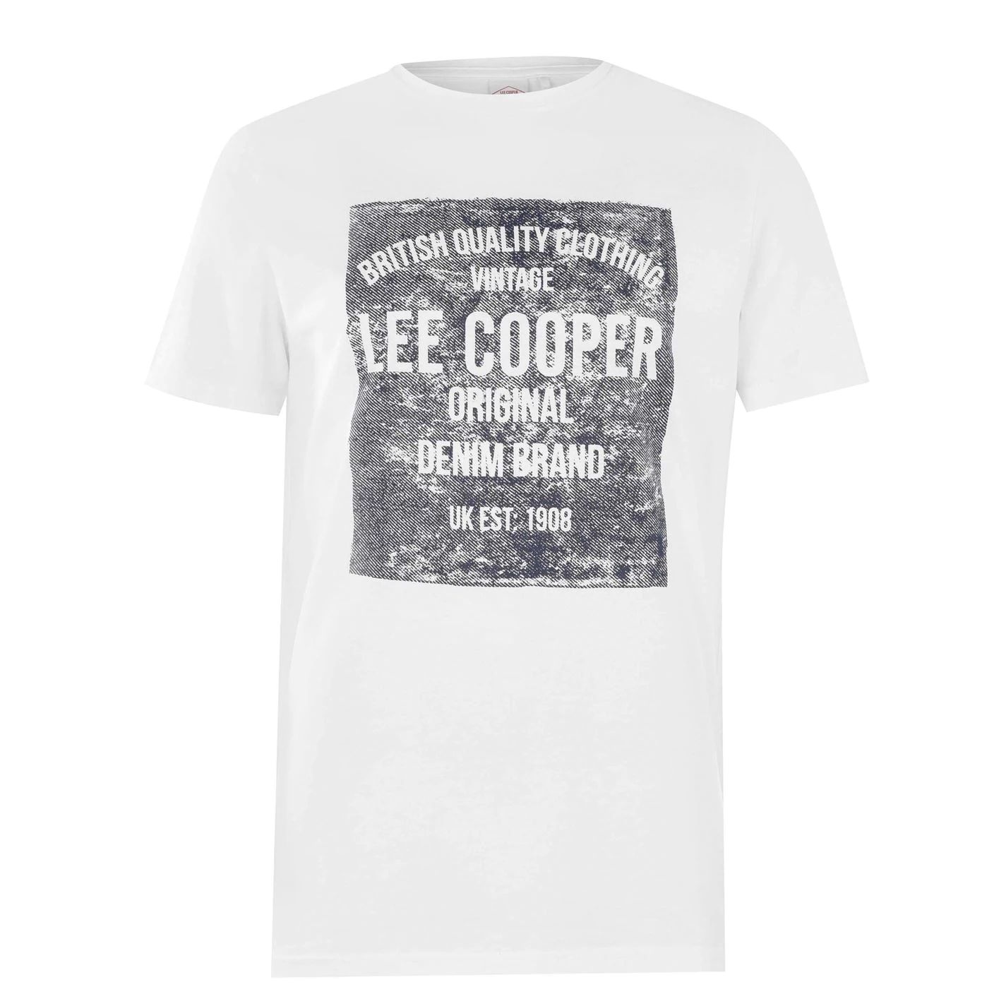 pánské tričko LEE COOPER - WHITE - 3XL