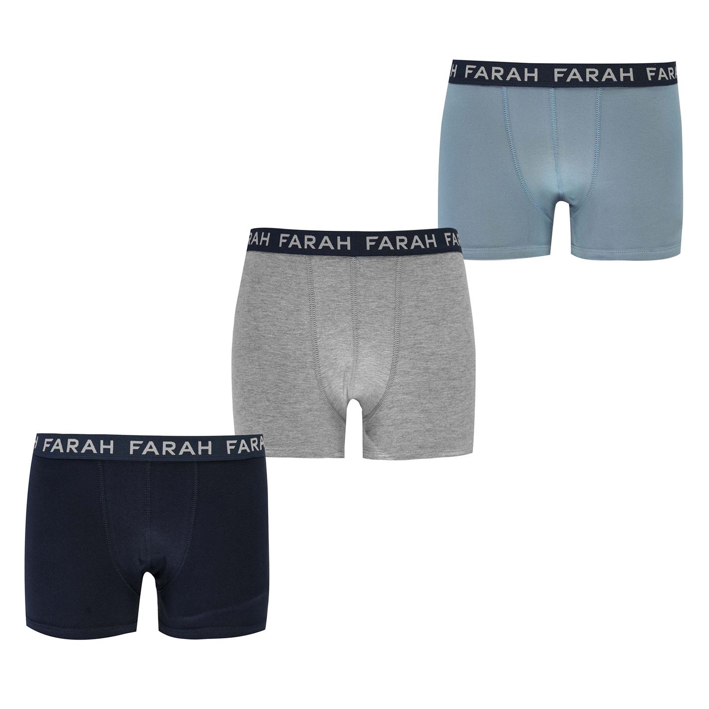 dětské boxerky FARAH - BLUE/BLK/GREY - 3 ks