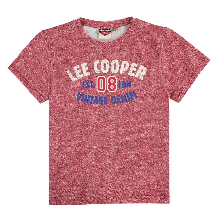 dětské tričko LEE COOPER - RED MARL