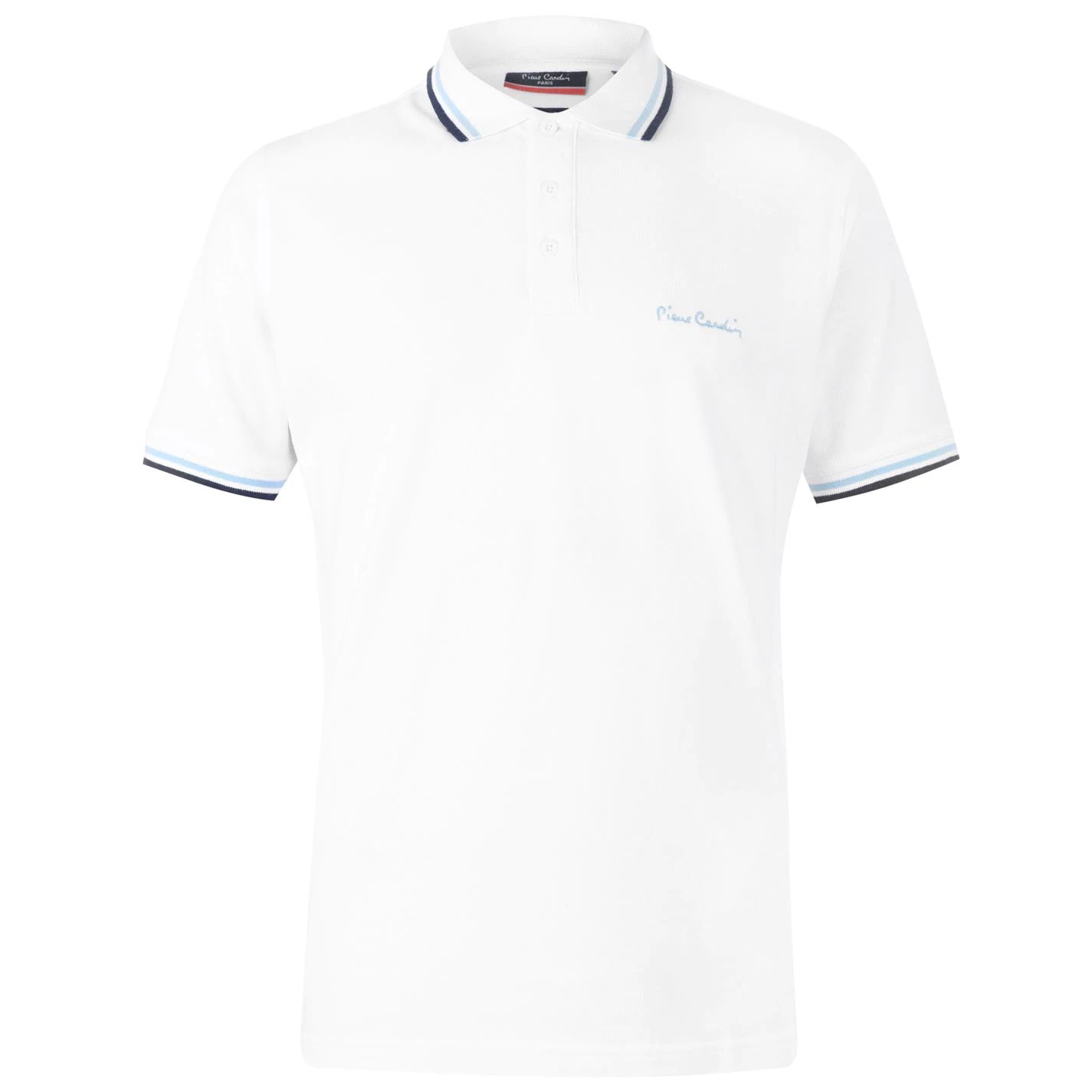 pánské tričko polo PIERRE CARDIN - WHITE - 3XL