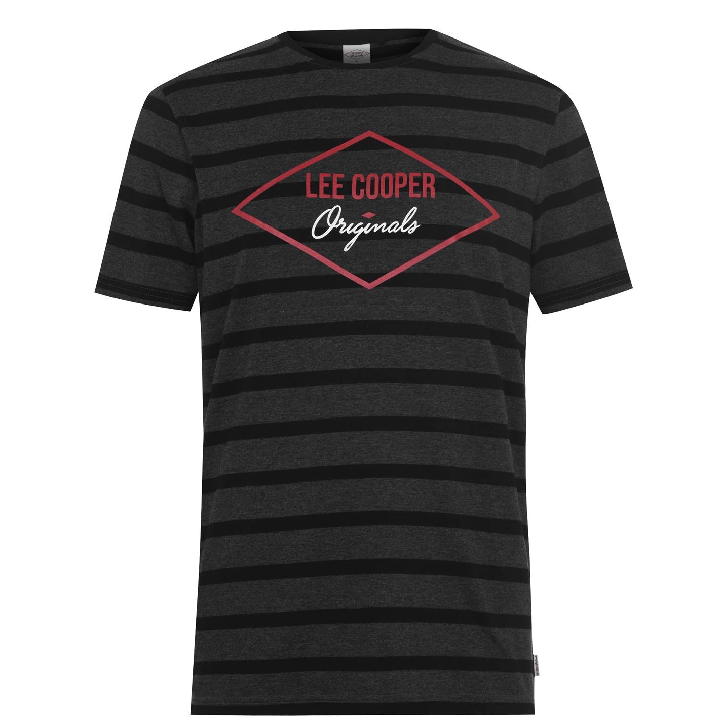 pánské tričko LEE COOPER - BLACK/STRIPE - XL