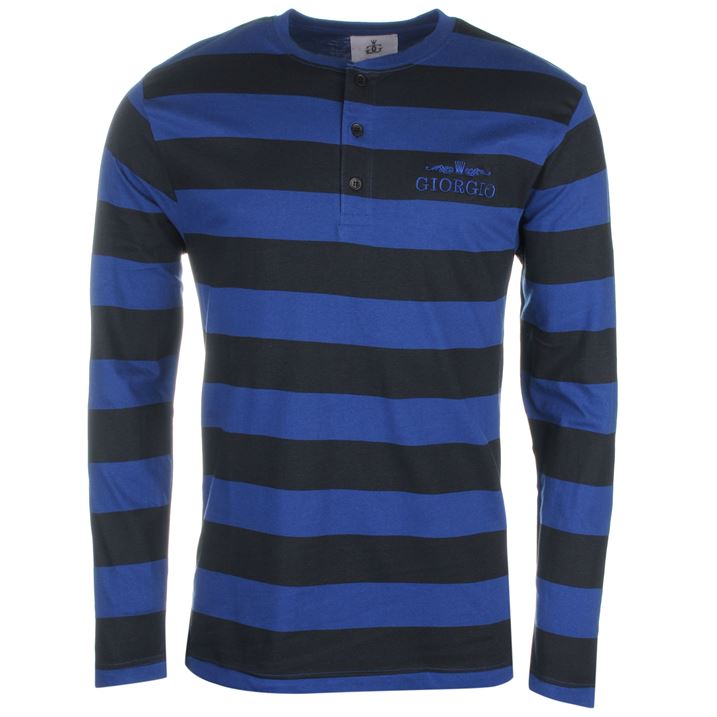 pánské tričko GIORGIO - BLUE/BLACK - XL