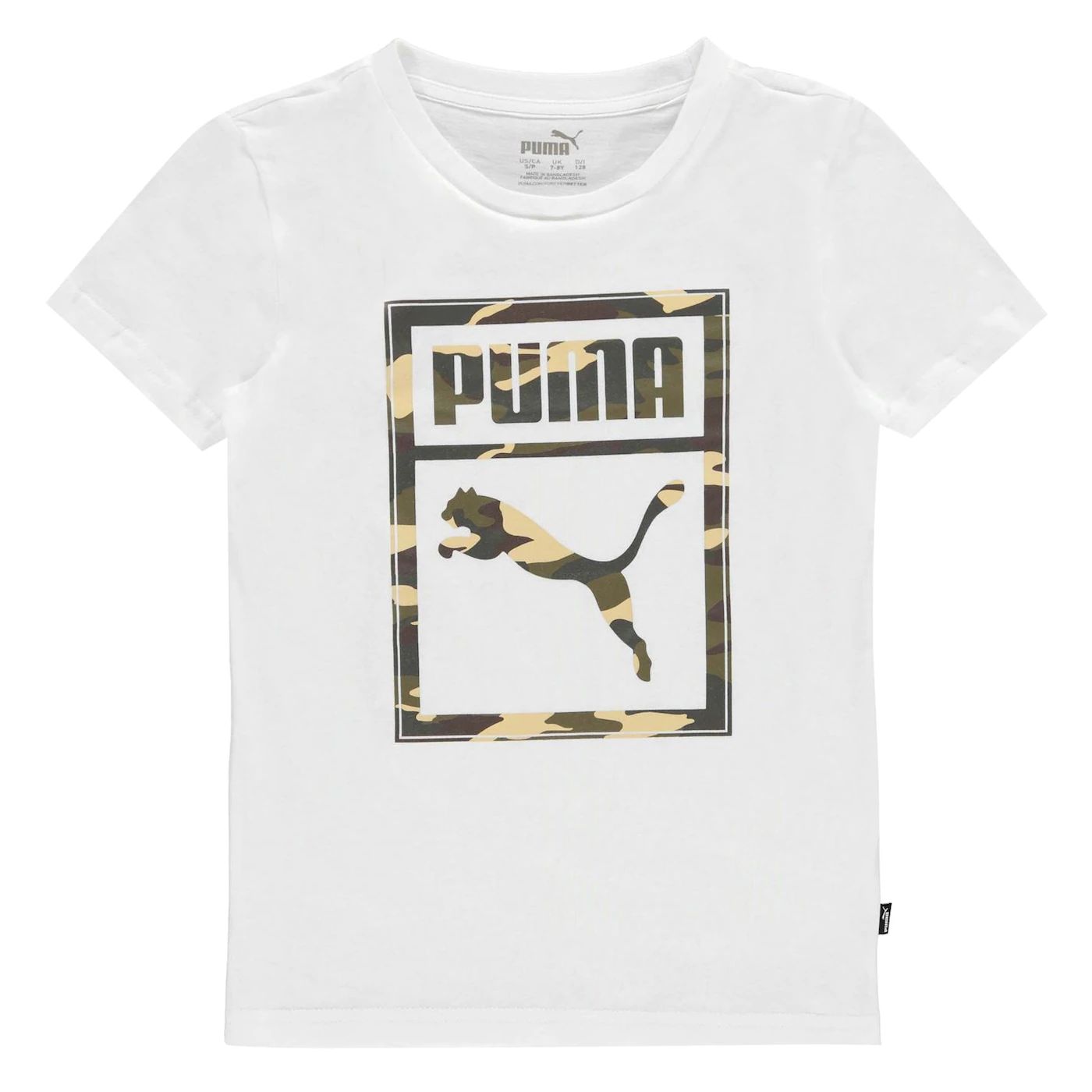 dětské tričko PUMA - WHITE/CAMOL - 158 13 let