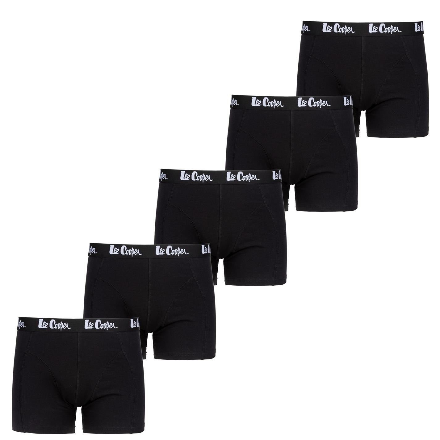 pánské boxerky LEE COOPER - BLACK - 5 pack - XL