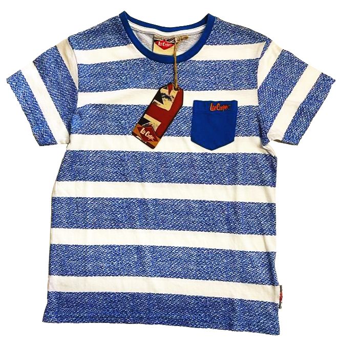 dětské tričko LEE COOPER - WHITE/BLUE