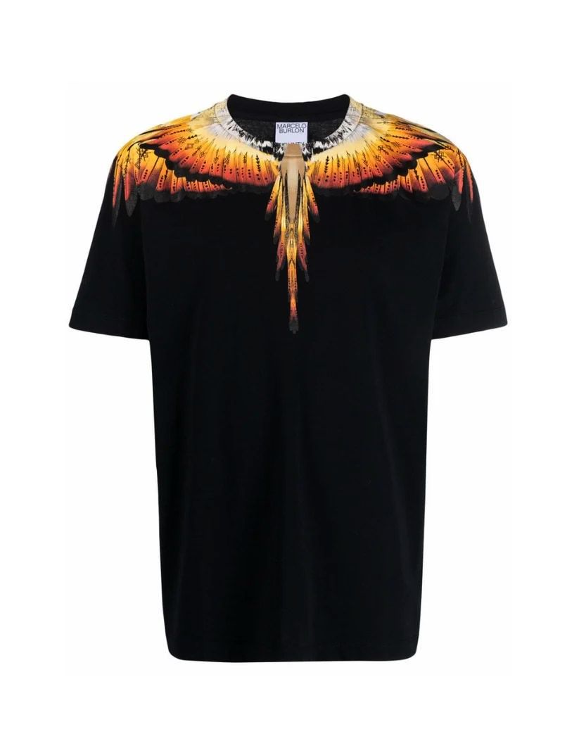 pánské tričko MARCELO BURLON - WINGS BLACK
