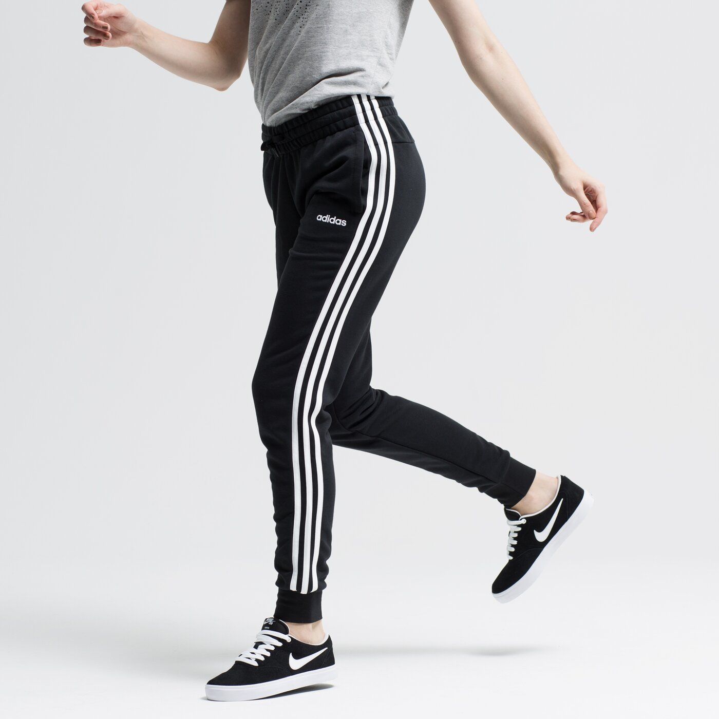 dámské tepláky ADIDAS - BLACK/WHITE - 2XL