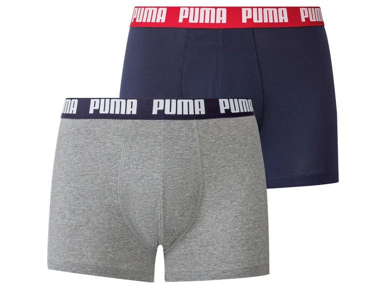 pánské boxerky PUMA - BLUE/GREY MELANGE - 2 ks