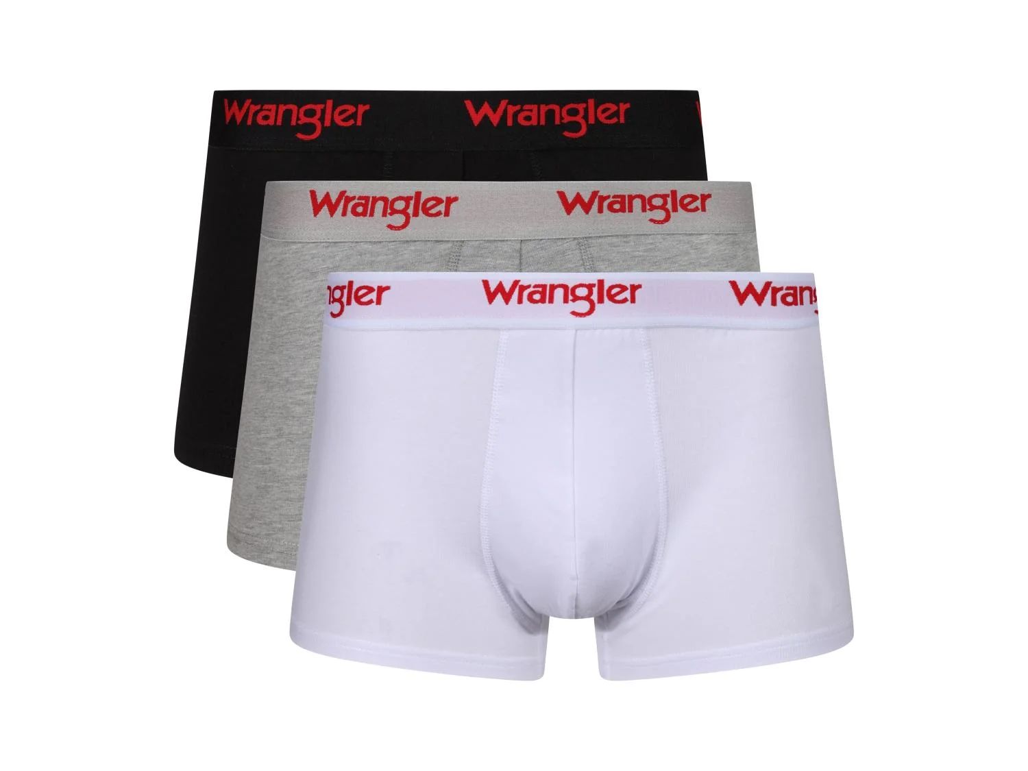 pánské boxerky WRANGLER - BLACK/GREYMARL/WHITE - 3 ks