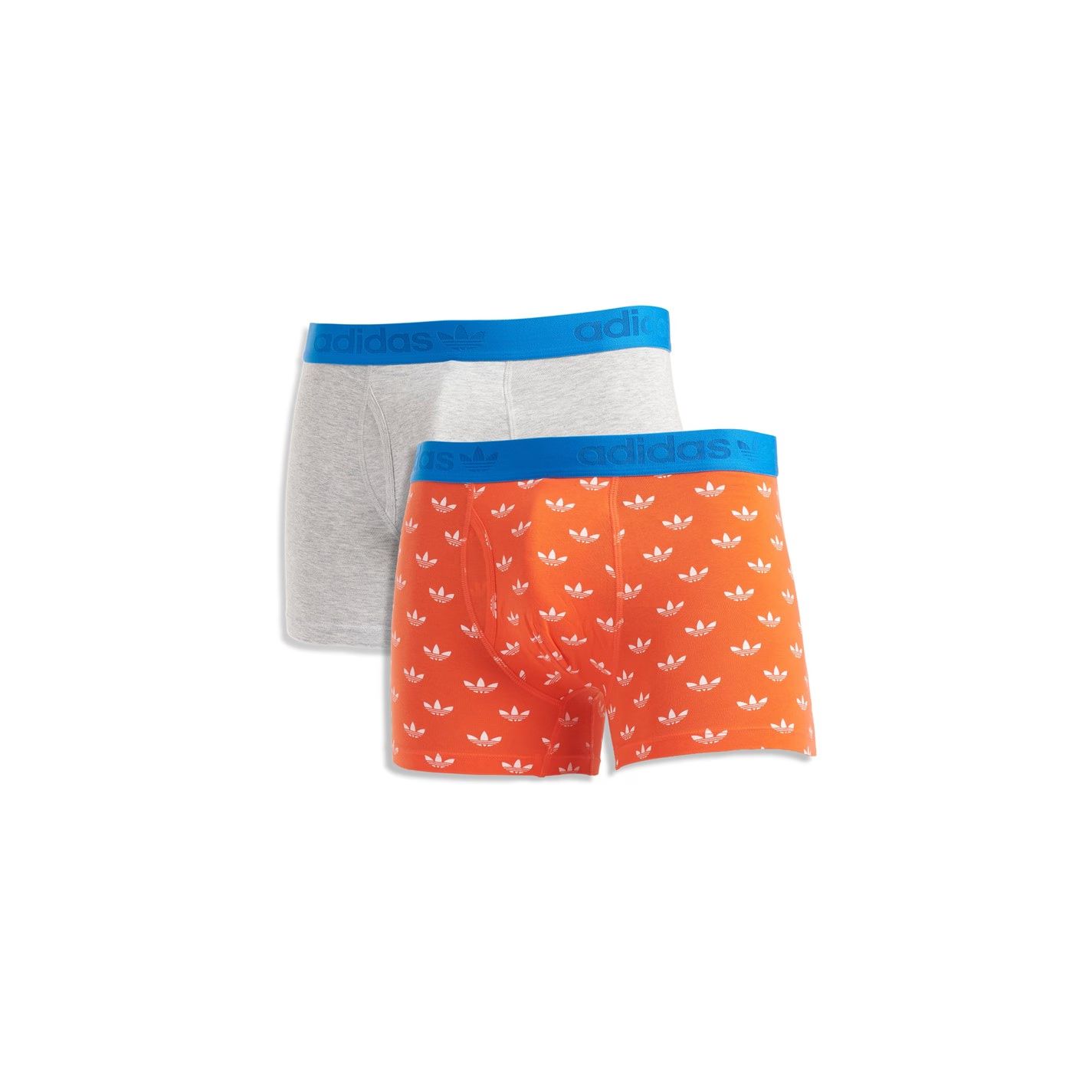 pánské boxerky ADIDAS - ORANGE/GREY - 2 ks