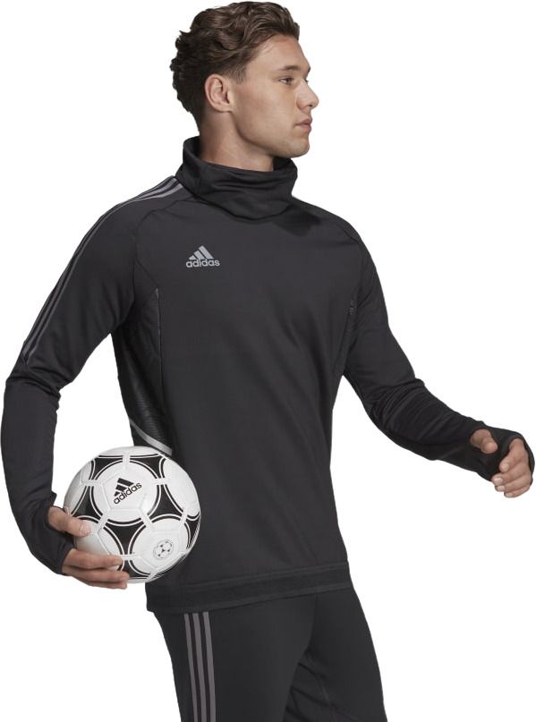 pánská mikina ADIDAS - BLACK/WHITE - 3XL