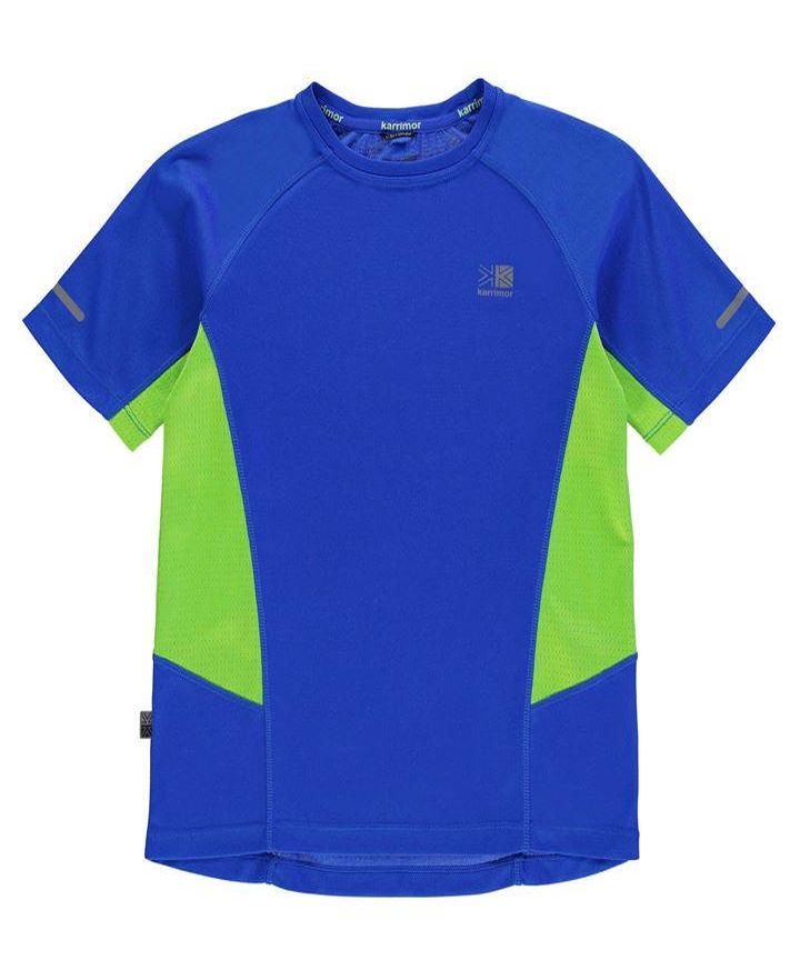 dětské funkční tričko KARRIMOR - BLUE/GREEN - 11-12 let