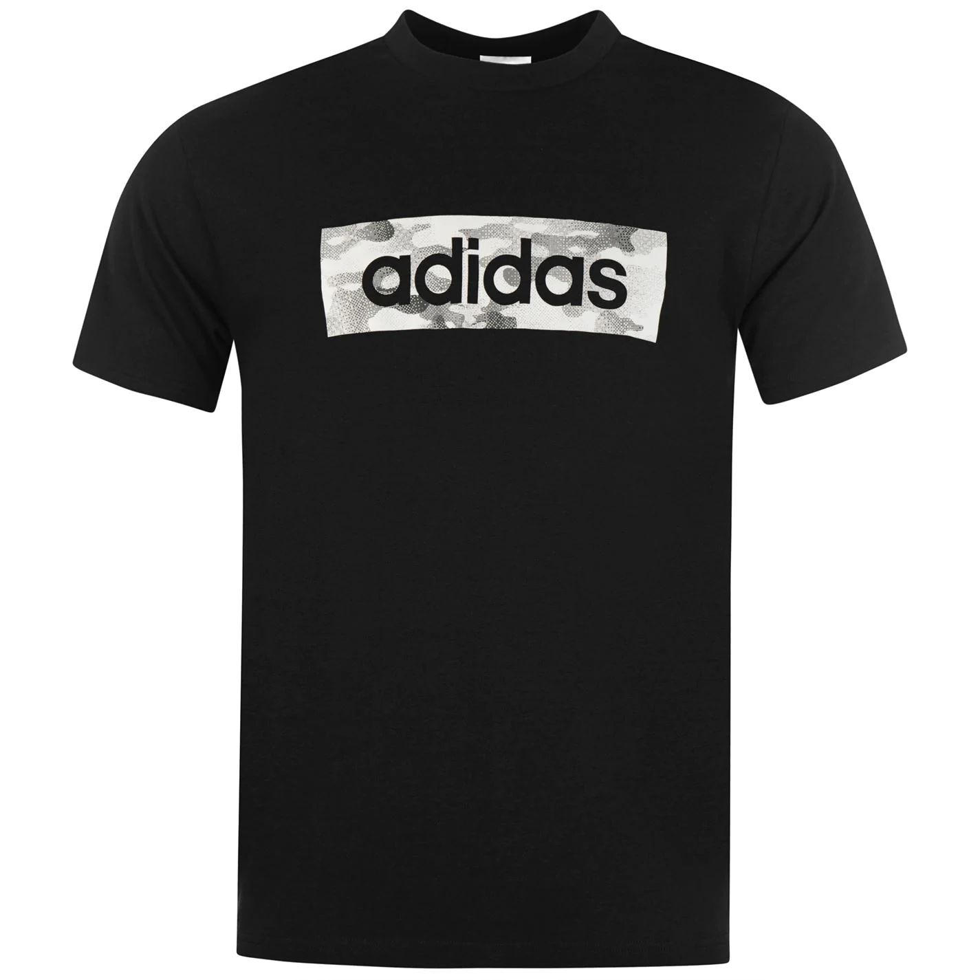 pánské | pánské tričko ADIDAS - BLACK/WHITE | značkové oblečení ...