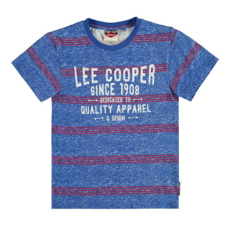 dětské tričko LEE COOPER - BLUE/RED STRIPE