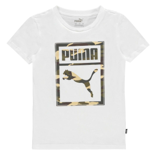dětské tričko PUMA - WHITE/CAMOL