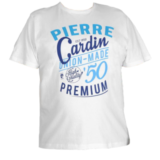 pánské tričko PIERRE CARDIN - WHITE - 4XL