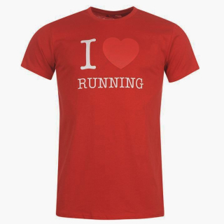 pánské tričko I LOVE RUNNING - RED - L