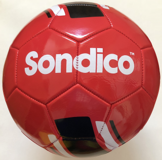 fotbalový míč, kopačák SONDICO, velikost 4, barva červená/černá/bílá