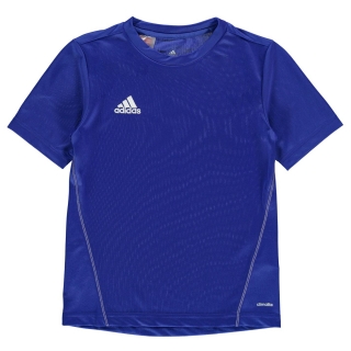 dětské tričko ADIDAS - BLUE/WHITE - 140 9-10 let