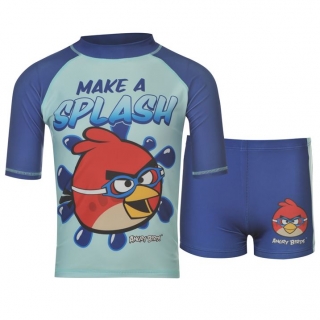 dětské plavky a tričko ANGRY BIRDS - BLUE - 86-92 1,5-2 roky